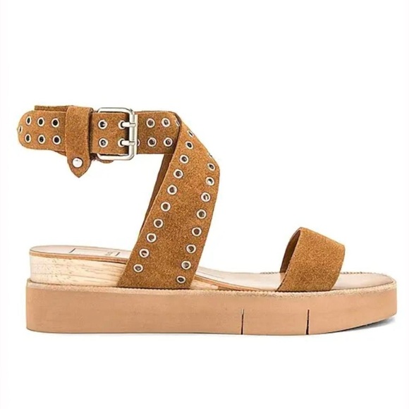 Dolce Vita Tan Sandals with Suede Finish and Platform Sole - Picture 2 of 10